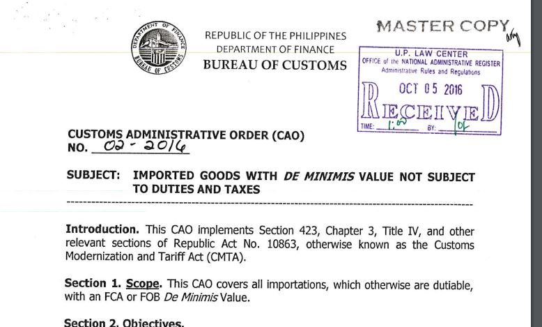 Bureau of customs philippines naia